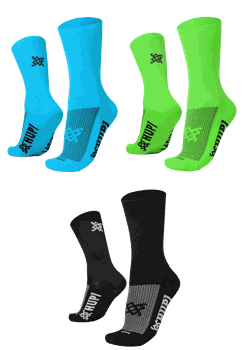 Kit 03 Pares Meia para Corrida HUPI Lisas Coloridas