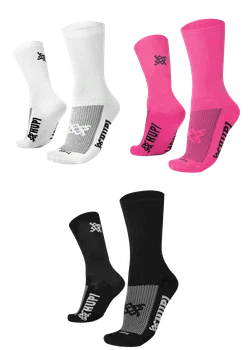 Kit 03 Pares Meia Para Corrida Hupi Lisas Coloridas