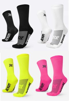 Kit 04 Pares Meia De Corrida HUPI Sport Lisas Coloridas