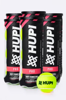 Kit 06 Tubos Bola Tênis HUPI Pró