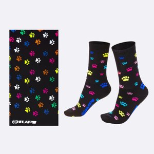 Kit 1 Bandana HUPI Pets e 1 Par de Meias Pets HUPI