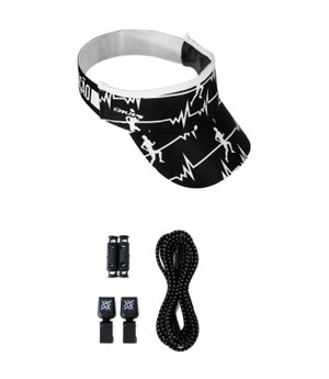 Kit 1 Viseira de Corrida e 1 Cadarço Elástico HUPI Run Beats