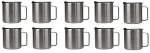 Kit 10 Canecas Térmica Pullo Mug 500ML Inox