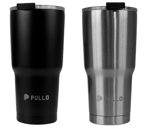 Kit 2 Copos Térmico Pullo Gump 600ML Inox e Preto