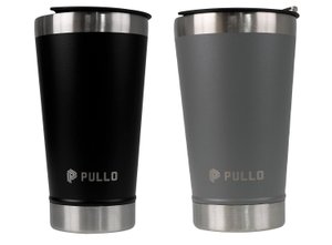 Kit 2 Copos Térmico Pullo Kippis 480ML Preto e Cinza