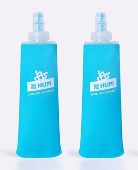 Kit 2 Garrafas Dobrável Soft Flask Hupi Corrida Boca Pequena