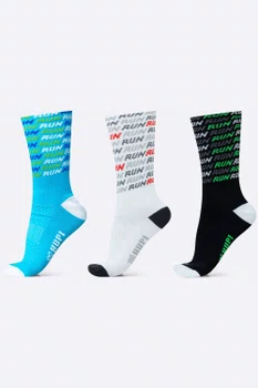 Kit 3 Meias HUPI Run Tri Mix