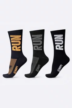 Kit 3 Pares Meia HUPI RUN Corrida Esportiva 36-42 Cano Médio