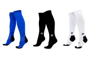 Kit 3 Pares Meião de Futebol HUPI Classic Dry Azul Preto e Branco