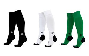 Kit 3 Pares Meião de Futebol HUPI Classic Dry Preto Branco e Verde