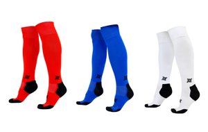 Kit 3 Pares Meião de Futebol HUPI Classic Dry Vermelho Azul e Branco