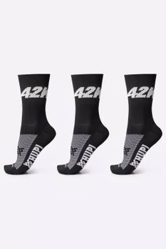 Kit 3 Pares Meias Hupi Maratona 42k Preto para Corrida