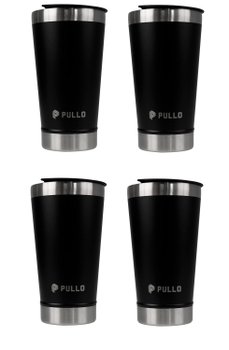 Kit 4 Copos Térmico Pullo Kippis 480ML Preto