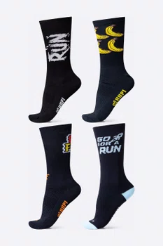 Kit 4 Meias HUPI Run Mood Preto