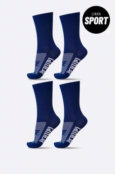 Kit 4 Pares de Meias Sport HUPI Azul Marinho