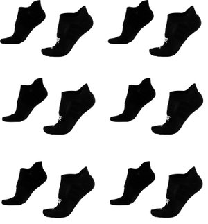 Kit 6 Pares Meia para Corrida HUPI Invisível Preto