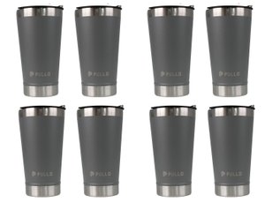 Kit 8 Copos Térmico Pullo Kippis 480ML Cinza