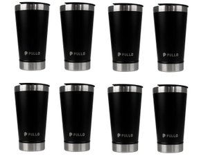 Kit 8 Copos Térmico Pullo Kippis 480ML Preto