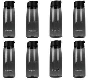 Kit 8 Garrafas Pullo Vesi 800ML Cinza