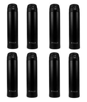 Kit 8 Garrafas Térmica Pullo Strip 520ML Preto