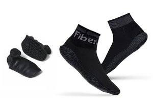 Kit Academia Fiber Octo Maxgrip e Sapatilha de Treino Preta Par