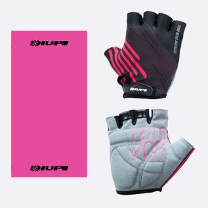 Kit Bandana e Luva Dedo Curto Pink