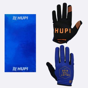 Kit Bandana e Luva Dedo Longo Azul