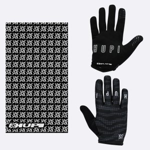 Kit Bandana e Luva Dedo Longo Preto