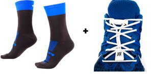 Kit Cadarço Elástico HUPI Laces Branco e Meia HUPI Star One