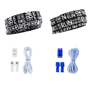 Kit com 2 Testeiras e 2 Cadarços Elásticos Run Bike Kit com 2 Testeiras e 2 Cadarços Elásticos Run Bike