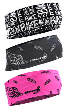 Kit com 3 Testeira Headband Faixa de Cabeça HUPI Bike Asas