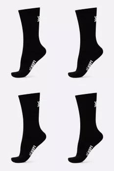 Kit com 4 Pares de Meias HUPI Lisa Preta