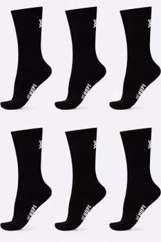 Kit com 6 Pares de Meias HUPI Lisa Preta