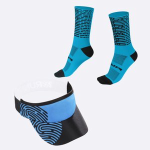 Kit Corrida HUPI Viseira e Meia Biometria Azul