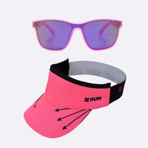 Kit Corrida Óculos Major e Viseira Rosa