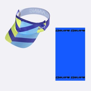 Kit Corrida Viseira e Bandana - Azul