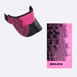 Kit Corrida Viseira e Bandana - Biometria Rosa