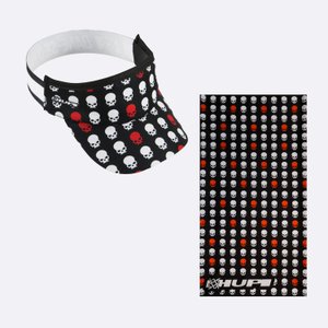 Kit Corrida Viseira e Bandana - Caveira