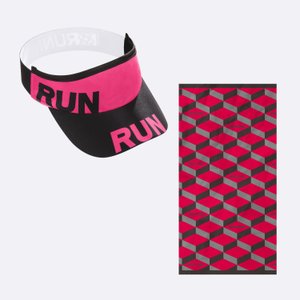 Kit Corrida Viseira E Bandana Cubes