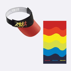 Kit Corrida Viseira e Bandana HUPI - Pace Laranja
