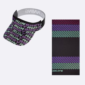 Kit Corrida Viseira e Bandana - Run Baby Run