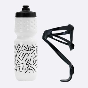 Kit Garrafa Pullo Kos Branco 750ml + Suporte