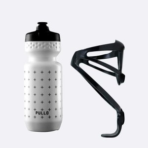 Kit Garrafa Pullo Summa Branco 600ml + Suporte