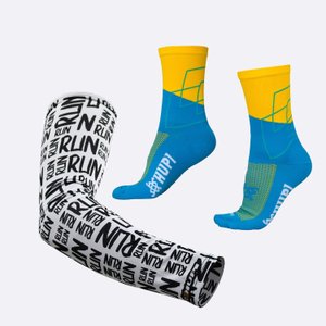 Kit Manguito HUPI Run Branco e Meia HUPI Torino