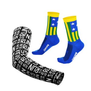Kit Manguito HUPI Run Preto e Meia HUPI Goiás