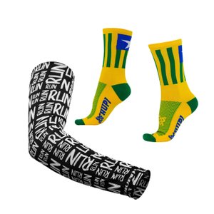 Kit Manguito HUPI Run Preto e Meia HUPI Piaui