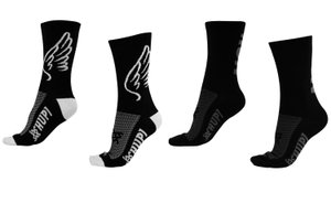 Kit Meia de Corrida HUPI Run e Asas Preto - 2 Pares