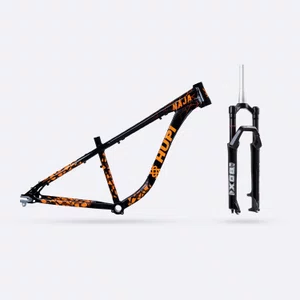 Kit Naja V9 e Suspensão 120mm - Preto/ Laranja