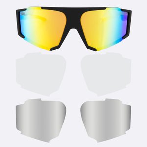 Kit Óculos de Sol HUPI Force Preto e Laranja com 2 lentes