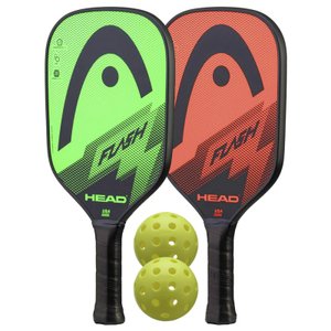 Kit Raquete de PickleBall Head Flash Verde/Laranja Neon